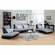 SAILLON 2 Pc. Set SOFA + CHAIR Gray & Black